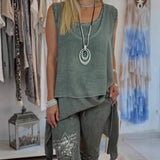 Conjunto feminino de duas peças: blusa + calças