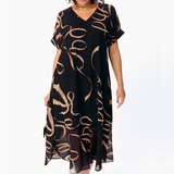 Flora - Vestido Midi V-Neck Flowy