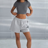 Estúdio Top Cropped com Manga Curta - Carvão