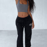 Top Cropped com Decote Quadrado - Carvão