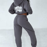 Calças de Moletom Studio - Carvão/Branco