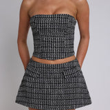 Saia Mini Tabitha - Preto/Branco