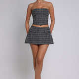 Saia Mini Tabitha - Preto/Branco