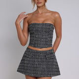 Saia Mini Tabitha - Preto/Branco