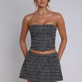 Saia Mini Tabitha - Preto/Branco