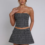 Saia Mini Tabitha - Preto/Branco