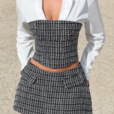 Saia Mini Tabitha - Preto/Branco