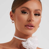 Gravata Floral Tilli - Marfim