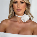 Gravata Floral Tilli - Marfim