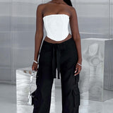 Calças Cargo Tinashe - Preto