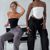 Calças Cargo Tinashe - Carvão