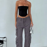 Calças Cargo Tinashe - Carvão