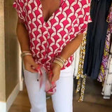 Stelani | Blusa Casual com Estampa e Decote em V
