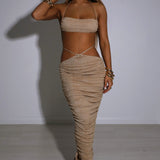 Saia Maxi Valencia - Brilho Dourado