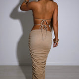 Saia Maxi Valencia - Brilho Dourado