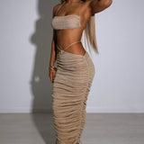 Saia Maxi Valencia - Brilho Dourado