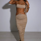 Saia Maxi Valencia - Brilho Dourado