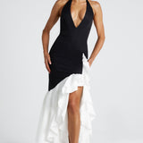 Vestido Maxi Veronique - Preto/Branco