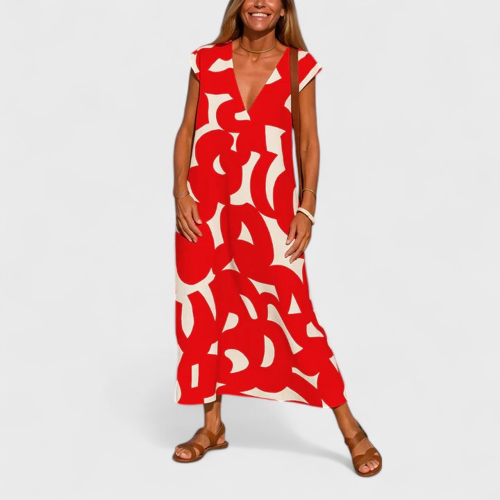 Valery™ | Vestido Fluído com Decote em V