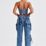 Corset Yasie - Lavagem Escura