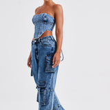 Corset Yasie - Lavagem Escura