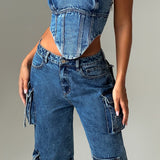 Corset Yasie - Lavagem Escura