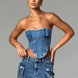 Corset Yasie - Lavagem Escura