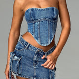 Corset Yasie - Lavagem Escura