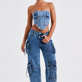 Corset Yasie - Lavagem Escura