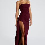 Vestido Maxi Zafira - Verniz Cereja