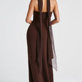 Vestido Maxi Zafira - Marrom Ameixa