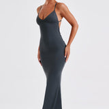 Vestido Maxi Zelda - Carvão