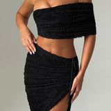 Saia Midi Zina - Preta