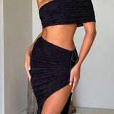 Saia Midi Zina - Preta