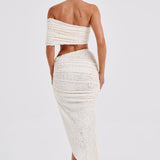 Saia Midi Zina - Marfim