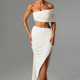 Saia Midi Zina - Marfim